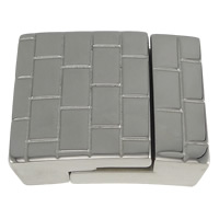 Stainless Steel Magnetska kopča, Nehrđajući čelik, Pravokut, izvorna boja, 28x22x9mm, Rupa:Približno 20x5mm, 10računala/Lot, Prodano By Lot