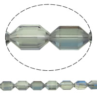 Abalorios de Cristal Imitación de Swarovsky, doble Cono, chapado en colorido, diverso tamaño para la opción & facetas & imitación de cristal de swarovski, Sombra de Cristal Bronce, agujero:aproximado 1mm, Vendido para aproximado 15.5 Inch Sarta