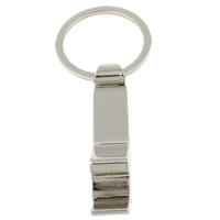 Zinklegierung Schlüsselanhänger, mit Eisen Ring, Platinfarbe platiniert, frei von Nickel, Blei & Kadmium, 12x63x16mm, Bohrung:ca. 29mm, Länge ca. 3.5 ZollInch, 10SträngeStrang/Tasche, verkauft von Tasche