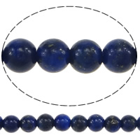 Perles Lapis Lazuli, lapis lazuli naturel, Rond, 3.50mm, Trou:Environ 0.5mm, Longueur:Environ 16 pouce, 5Strandstoron/lot, Environ 122/brin, Vendu par lot