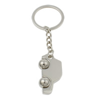 Zinc Alloy Key Chain with iron ring Car platinum color plated nickel lead & cadmium free Approx 29mm Length Approx 4 Inch Sold By Bag