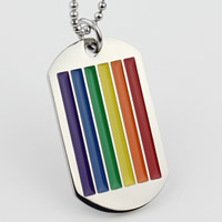 Titanium Steel Pendants enamel multi-colored Approx 2-5mm Sold By Bag
