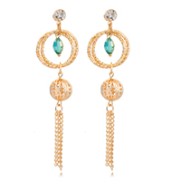 Gets® Jewelry Earring Brass with Crystal gold color plated with cubic zirconia & faceted & hollow nickel lead & cadmium free Sold By Pair