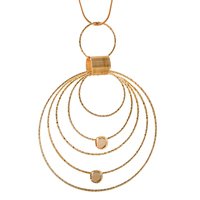 Gets® Jewelry Pendant, Brass, Donut, 18K gold plated, nickel, lead & cadmium free, 64x87mm, Hole:Approx 5-8mm, Sold By PC