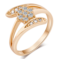Gets® Finger Ring Brass 18K gold plated & with cubic zirconia nickel lead & cadmium free 12mm Sold By PC