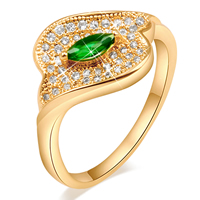 Gets® Finger Ring Brass 18K gold plated & with cubic zirconia & faceted nickel lead & cadmium free 12mm Sold By PC