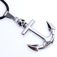 Titanium Steel Pendants Anchor nautical pattern & with letter pattern & blacken Approx 2-5mm Sold By Bag