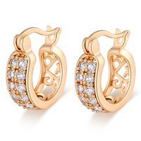 Gets® Jewelry Earring, Brass, 18K gold plated, with cubic zirconia, nickel, lead & cadmium free, 6mm, Sold By Pair