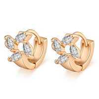 Gets® Jewelry Earring Brass 18K gold plated with cubic zirconia & faceted nickel lead & cadmium free 8mm Sold By Pair
