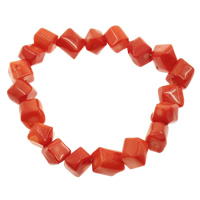 Natural Coral Bracelet, red, 7-10mm, Sold Per Approx 7.5 Inch Strand