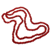Natürliche Koralle Pullover Halskette, Hantel, 2 strängig, rot, 8x4mm, verkauft per ca. 39 ZollInch Strang