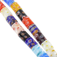 Millefiori Lampwork Beads Millefiori Glass Column handmade mixed colors Approx 1mm Length Approx 15.5 Inch Sold By Bag