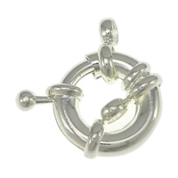 Brass Spring Ring Clasp platinum color plated nickel lead & cadmium free Approx 3mm Sold By Lot