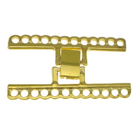 Zinc Alloy Fold Over Clasp gold color plated  nickel lead & cadmium free Approx 2mm Sold By Lot