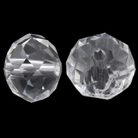 Rondell Kristallperlen, Kristall, verschiedene Größen vorhanden & facettierte, Kristall, Bohrung:ca. 1mm, 100PCs/Tasche, verkauft von Tasche