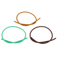 Nylon revestido de corda de borracha colar de cordão, Mais cores pare escolha, 5x5mm, comprimento Aprox 18.5 inchaltura, 10vertentespraia/Bag, vendido por Bag