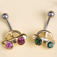 Zinc Alloy with 316L Stainless Steel Car plated with rhinestone nickel lead & cadmium free Sold By Lot