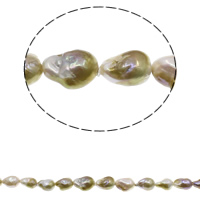 perle nucleate colvitate in acquadolce perla, Lacrima, naturale, viola, 10-11mm, Foro:Appross. 0.8mm, Venduto per Appross. 15.7 pollice filo