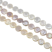 Cultured Coin Freshwater Pearl Beads, natural, more colors for choice, 15-16mm, Hole:Approx 0.8mm, Sold Per Approx 15.7 Inch Strand