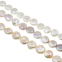 Cultured Coin Freshwater Pearl Beads, natural, more colors for choice, 13-14mm, Hole:Approx 0.8mm, Sold Per Approx 15.7 Inch Strand