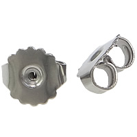 316 rozsdamentes acél Feszültség Ear Nut, az eredeti szín, 9x8x5mm, Lyuk:Kb 1mm, 1000PC-k/Lot, Által értékesített Lot