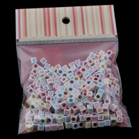 Alphabet Acrylic Beads mixed & solid color  Approx 3mm Approx Sold By Bag
