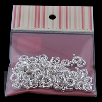 Brass Spring Ring Clasp silver color plated single-strand nickel lead & cadmium free Approx 2mm Sold By Bag