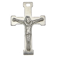 Stainless Steel Cross Pendants 304 Stainless Steel Crucifix Cross machine polishing original color Approx Sold By Lot