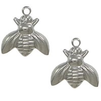 Stainless Steel Animal Pendants, 304 Stainless Steel, Fly, machine polishing, original color, 12x13x2mm, Hole:Approx 1mm, 1000PCs/Lot, Sold By Lot