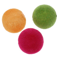 Akryl Bead, Runde, flocky, blandede farver, 20mm, Hole:Ca. 2mm, 100pc'er/Bag, Solgt af Bag