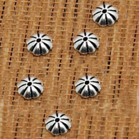 Thailand Sterling Silver, Flower, 4mm, Hole:Approx 0.5mm, 600PCs/Lot, Sold By Lot