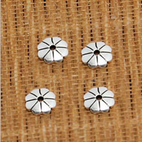 Thailand Sterling Silver, Flower, 5mm, Hole:Approx 0.5mm, 200PCs/Lot, Sold By Lot