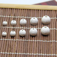 925 Sterling Silver Beads Round & stardust Sold By Lot