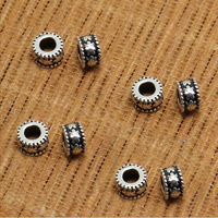Thailand Sterling Silver Spacer Bead, Drum, 5x3.20mm, Hole:Approx 3mm, 100PCs/Lot, Sold By Lot