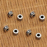 Thailand Sterling Silver Spacer Bead, Rondelle, 3x4.50mm, Hole:Approx 2mm, 140PCs/Lot, Sold By Lot