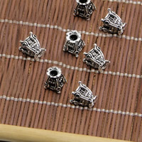 Thailand Sterling Silver Bead Cap, Tower, 11x7mm, Hole:Approx 3mm, 16PCs/Lot, Sold By Lot