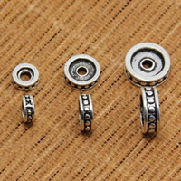 Thailand Sterling Silver Spacer Bead, Rondelle, different size for choice, Sold By Lot