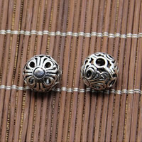 Thailand Sterling Silver 3-Hole Guru Bead, Round, hollow, 11.5mm, Hole:Approx 1.5mm, 20PCs/Lot, Sold By Lot