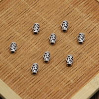 Thailand Sterling Silver Beads, Column, 7x4.50mm, Hole:Approx 2mm, 60PCs/Lot, Sold By Lot