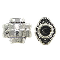 Zinc Alloy Beads Setting antique silver color plated nickel lead & cadmium free Approx 1mm Inner Approx 2.5mm Sold By Lot