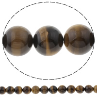 Tigerauge Perle, rund, verschiedene Größen vorhanden, Bohrung:ca. 1mm, Länge:ca. 15.7 ZollInch, verkauft von Tasche