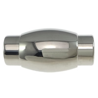 Edelstahl Magnetverschluss, originale Farbe, 19.50x10mm, Bohrung:ca. 6mm, 50PCs/Menge, verkauft von Menge