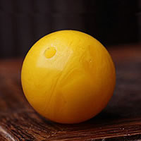 Gul Baltic Amber Bead, Runde, forskellig størrelse for valg, gul, Solgt af Lot