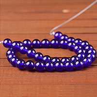 Purple Chalcedony Bead, Runde, forskellig størrelse for valg, Solgt af Lot