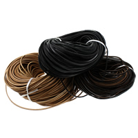 Cowhide Cord, more colors for choice, 3x2.50mm, 100m/Lot, Sold By Lot