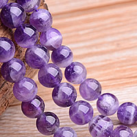 Natural Amethyst Beads, Round, February Birthstone & different size for choice, Sold By Lot