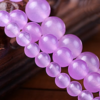 Natural Chalcedony Bead Purple Chalcedony Round Sold By Lot