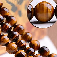 Tiger Eye Beads Round yellow Grade AAA Sold By Lot