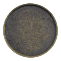 Messing Ohrbrisure Zubehör, flache Runde, antike Bronzefarbe plattiert, frei von Nickel, Blei & Kadmium, 22x10mm, Innendurchmesser:ca. 20mm, 100PCs/Menge, verkauft von Menge