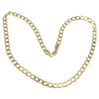 Brass Chain Necklace, real gold plated, curb chain, nickel, lead & cadmium free, 8mm, Length:Approx 24 Inch, 10Strands/Lot, Sold By Lot
